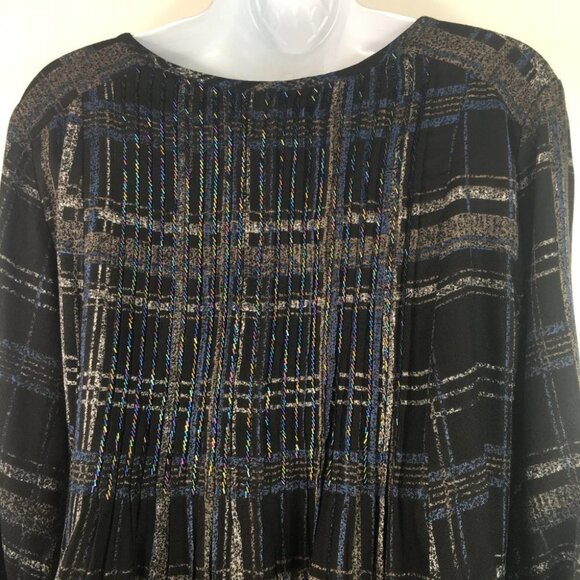 Soft Surroundings Beaded Button Down Long Blouse Tunic Top  Small - Picture 6 of 10